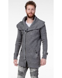 grauer Pullover mit einem Reißverschluß von Redbridge