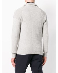 grauer Pullover mit einem Reißverschluß von N.Peal