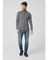 grauer Pullover mit einem Reißverschluß von S.OLIVER RED LABEL