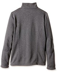 grauer Pullover mit einem Reißverschluß von Schöffel