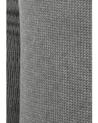 grauer Pullover mit einem Reißverschluß von Solid