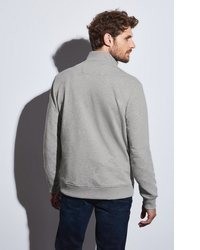 grauer Pullover mit einem Reißverschluß von STREET ONE MEN