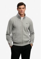 grauer Pullover mit einem Reißverschluß von Superdry