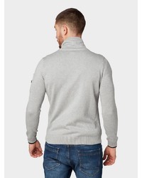 grauer Pullover mit einem Reißverschluß von Tom Tailor