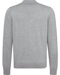 grauer Pullover mit einem Reißverschluß von Tommy Hilfiger