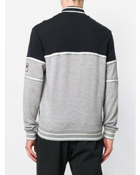 grauer Pullover mit einem Reißverschluß von Z Zegna