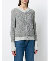 grauer Pullover mit einem Reißverschluß von Fabiana Filippi