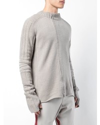 grauer Pullover mit einem Reißverschluß von Nude