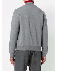 grauer Pullover mit einem Reißverschluß von Z Zegna