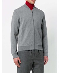 grauer Pullover mit einem Reißverschluß von Z Zegna