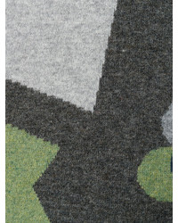 grauer Pullover mit einem Rundhalsausschnitt mit geometrischem Muster von Etro