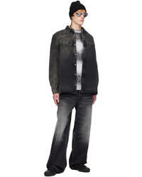 grauer Pullover mit einem Rundhalsausschnitt mit Karomuster von Givenchy