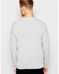 grauer Pullover mit einem Rundhalsausschnitt mit Weihnachten Muster von Asos