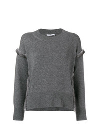 grauer Pullover mit einem Rundhalsausschnitt von Agnona