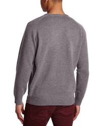 grauer Pullover mit einem Rundhalsausschnitt von Alan Paine