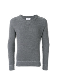 grauer Pullover mit einem Rundhalsausschnitt von AMI Alexandre Mattiussi