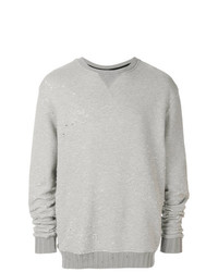 grauer Pullover mit einem Rundhalsausschnitt von Amiri