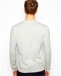 grauer Pullover mit einem Rundhalsausschnitt von Asos