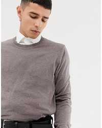 grauer Pullover mit einem Rundhalsausschnitt von ASOS DESIGN