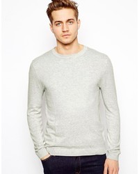 grauer Pullover mit einem Rundhalsausschnitt von Asos