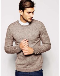 grauer Pullover mit einem Rundhalsausschnitt von Asos