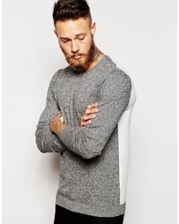 grauer Pullover mit einem Rundhalsausschnitt von Asos