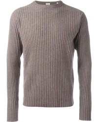 grauer Pullover mit einem Rundhalsausschnitt von Aspesi