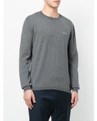 grauer Pullover mit einem Rundhalsausschnitt von Fendi