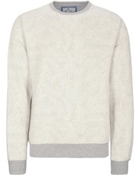 grauer Pullover mit einem Rundhalsausschnitt von BASEFIELD