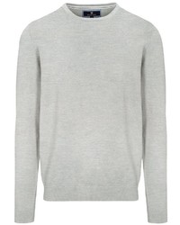 grauer Pullover mit einem Rundhalsausschnitt von BASEFIELD