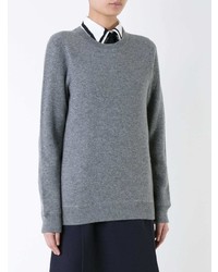 grauer Pullover mit einem Rundhalsausschnitt von Michael Kors Collection