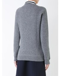 grauer Pullover mit einem Rundhalsausschnitt von Michael Kors Collection