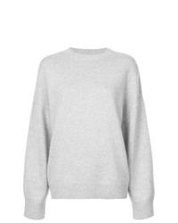 grauer Pullover mit einem Rundhalsausschnitt von Beau Souci