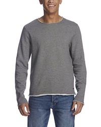 grauer Pullover mit einem Rundhalsausschnitt von Bench