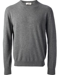 grauer Pullover mit einem Rundhalsausschnitt von Bilancioni