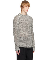 grauer Pullover mit einem Rundhalsausschnitt von LE17SEPTEMBRE