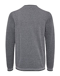 grauer Pullover mit einem Rundhalsausschnitt von BLEND