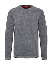 grauer Pullover mit einem Rundhalsausschnitt von BLEND