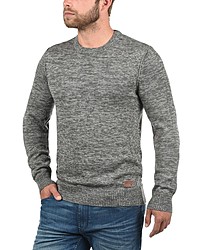 grauer Pullover mit einem Rundhalsausschnitt von BLEND