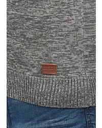 grauer Pullover mit einem Rundhalsausschnitt von BLEND