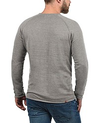 grauer Pullover mit einem Rundhalsausschnitt von BLEND