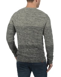 grauer Pullover mit einem Rundhalsausschnitt von BLEND