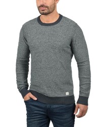 grauer Pullover mit einem Rundhalsausschnitt von BLEND