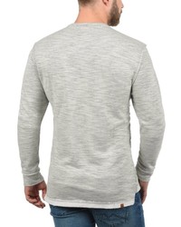 grauer Pullover mit einem Rundhalsausschnitt von BLEND