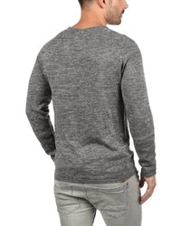 grauer Pullover mit einem Rundhalsausschnitt von BLEND