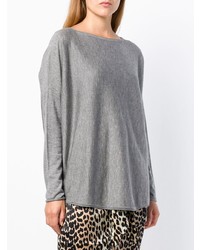 grauer Pullover mit einem Rundhalsausschnitt von Snobby Sheep