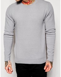 grauer Pullover mit einem Rundhalsausschnitt von Unconditional