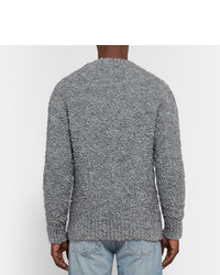 grauer Pullover mit einem Rundhalsausschnitt von Sandro