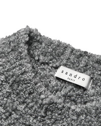 grauer Pullover mit einem Rundhalsausschnitt von Sandro