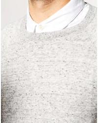 grauer Pullover mit einem Rundhalsausschnitt von Asos